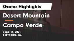 Desert Mountain  vs Campo Verde Game Highlights - Sept. 14, 2021