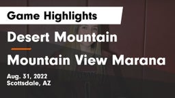 Desert Mountain  vs Mountain View Marana Game Highlights - Aug. 31, 2022