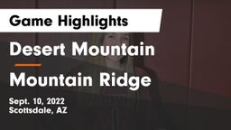 Desert Mountain  vs Mountain Ridge  Game Highlights - Sept. 10, 2022