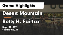 Desert Mountain  vs Betty H. Fairfax Game Highlights - Sept. 20, 2022