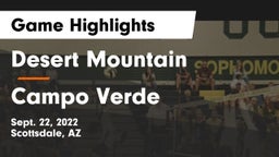 Desert Mountain  vs Campo Verde Game Highlights - Sept. 22, 2022