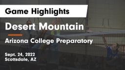 Desert Mountain  vs Arizona College Preparatory  Game Highlights - Sept. 24, 2022