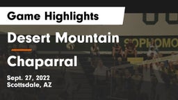 Desert Mountain  vs Chaparral  Game Highlights - Sept. 27, 2022