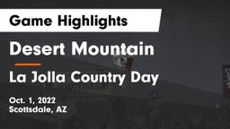 Desert Mountain  vs La Jolla Country Day  Game Highlights - Oct. 1, 2022