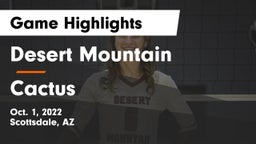 Desert Mountain  vs Cactus  Game Highlights - Oct. 1, 2022