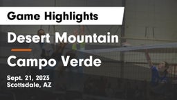 Desert Mountain  vs Campo Verde  Game Highlights - Sept. 21, 2023
