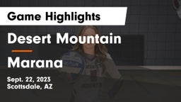 Desert Mountain  vs Marana  Game Highlights - Sept. 22, 2023