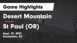 Desert Mountain  vs St Paul (OR) Game Highlights - Sept. 29, 2023