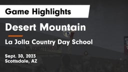 Desert Mountain  vs La Jolla Country Day School Game Highlights - Sept. 30, 2023