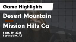 Desert Mountain  vs Mission Hills Ca Game Highlights - Sept. 30, 2023
