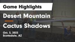 Desert Mountain  vs Cactus Shadows  Game Highlights - Oct. 3, 2023