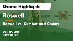 Roswell  vs Roswell vs. Cumberland County Game Highlights - Dec. 27, 2019