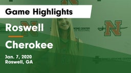 Roswell  vs Cherokee  Game Highlights - Jan. 7, 2020