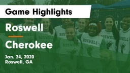 Roswell  vs Cherokee  Game Highlights - Jan. 24, 2020