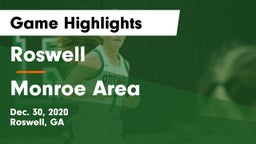 Roswell  vs Monroe Area  Game Highlights - Dec. 30, 2020
