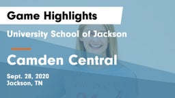 University School of Jackson vs Camden Central  Game Highlights - Sept. 28, 2020