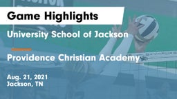 University School of Jackson vs Providence Christian Academy Game Highlights - Aug. 21, 2021