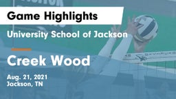 University School of Jackson vs Creek Wood  Game Highlights - Aug. 21, 2021