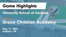 University School of Jackson vs Grace Christian Academy Game Highlights - Aug. 21, 2021