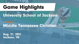University School of Jackson vs Middle Tennessee Christian Game Highlights - Aug. 21, 2021