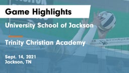 University School of Jackson vs Trinity Christian Academy  Game Highlights - Sept. 14, 2021