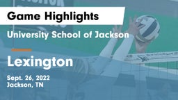 University School of Jackson vs Lexington  Game Highlights - Sept. 26, 2022