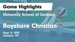 University School of Jackson vs Bayshore Christian  Game Highlights - Sept. 8, 2023