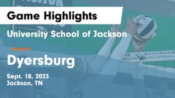 University School of Jackson vs Dyersburg  Game Highlights - Sept. 18, 2023