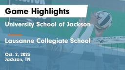 University School of Jackson vs Lausanne Collegiate School Game Highlights - Oct. 2, 2023
