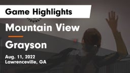 Mountain View  vs Grayson Game Highlights - Aug. 11, 2022