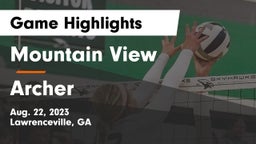 Mountain View  vs Archer  Game Highlights - Aug. 22, 2023