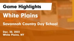 White Plains  vs Savannah Country Day School Game Highlights - Dec. 30, 2022