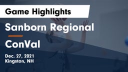 Sanborn Regional  vs ConVal  Game Highlights - Dec. 27, 2021