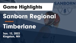 Sanborn Regional  vs Timberlane Game Highlights - Jan. 12, 2022