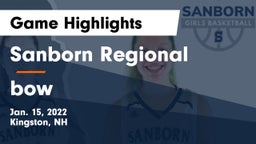 Sanborn Regional  vs bow Game Highlights - Jan. 15, 2022