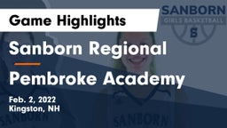 Sanborn Regional  vs Pembroke Academy Game Highlights - Feb. 2, 2022