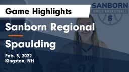 Sanborn Regional  vs Spaulding  Game Highlights - Feb. 5, 2022