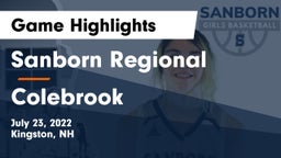 Sanborn Regional  vs Colebrook  Game Highlights - July 23, 2022