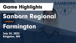 Sanborn Regional  vs Farmington  Game Highlights - July 24, 2022
