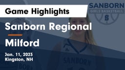Sanborn Regional  vs Milford  Game Highlights - Jan. 11, 2023