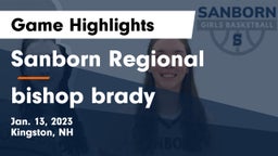 Sanborn Regional  vs bishop brady Game Highlights - Jan. 13, 2023