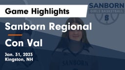 Sanborn Regional  vs Con Val Game Highlights - Jan. 31, 2023