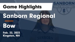 Sanborn Regional  vs Bow  Game Highlights - Feb. 22, 2023