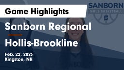 Sanborn Regional  vs Hollis-Brookline  Game Highlights - Feb. 22, 2023