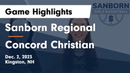 Sanborn Regional  vs Concord Christian Game Highlights - Dec. 2, 2023