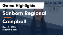 Sanborn Regional  vs Campbell  Game Highlights - Dec. 5, 2023
