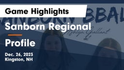 Sanborn Regional  vs Profile Game Highlights - Dec. 26, 2023