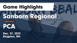 Sanborn Regional  vs PCA Game Highlights - Dec. 27, 2023