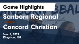 Sanborn Regional  vs Concord Christian Game Highlights - Jan. 5, 2024