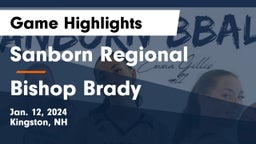 Sanborn Regional  vs Bishop Brady Game Highlights - Jan. 12, 2024